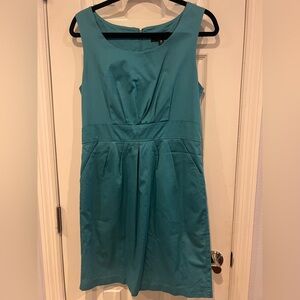 Elegant Teal Sleeveless Dress